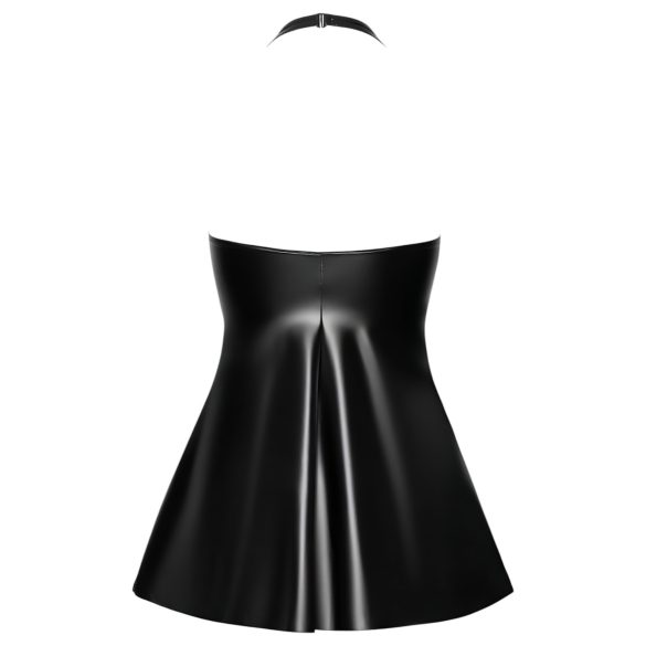 Noir - rochie mini scurtă cu model piele de șarpe - negru