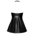 Noir - rochie mini scurtă cu model piele de șarpe - negru