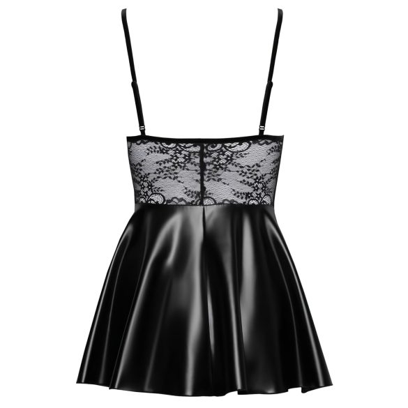Noir - rochie strălucitoare cu dantelă (negru) - M