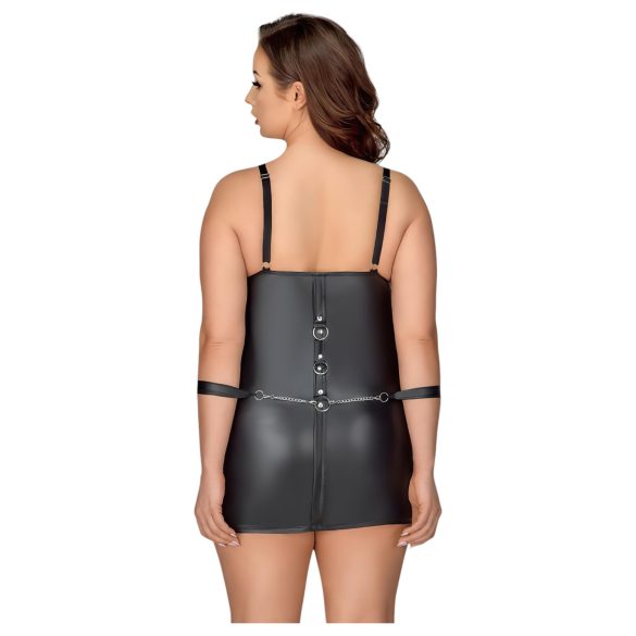 Cottelli Plus Size - rochie sexy cu cătușe - negru