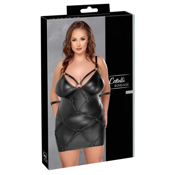 Cottelli Plus Size - rochie sexy cu cătușe - negru