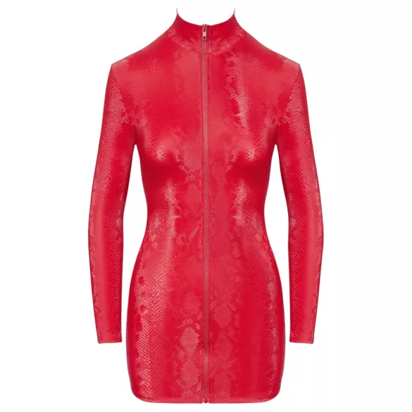 Cottelli - rochie mini cu model piele de șarpe - roșu - M