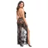 Noir - rochie maxi transparentă cu imprimeu floral (negru)