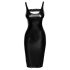Noir - rochie cu aspect de piele tăiată (negru) - M