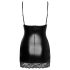 Noir - rochie mini cu părți transparente (neagră)