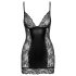 Noir - rochie mini cu părți transparente (neagră) - L
