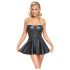 Cottelli - Rochie mini lucioasă cu fustă plisată (neagră) - L