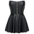 Cottelli - Rochie mini lucioasă cu fustă plisată (neagră) - L
