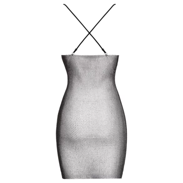 Cottelli Party - rochie mini sexy cu efect de lanț (neagră) - S/M