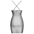 Cottelli Party - rochie mini sexy cu efect de lanț (neagră) - S/M