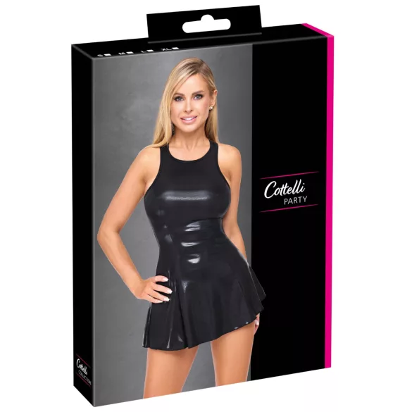 Cottelli - rochie mini cu efect de lac (negru) - M