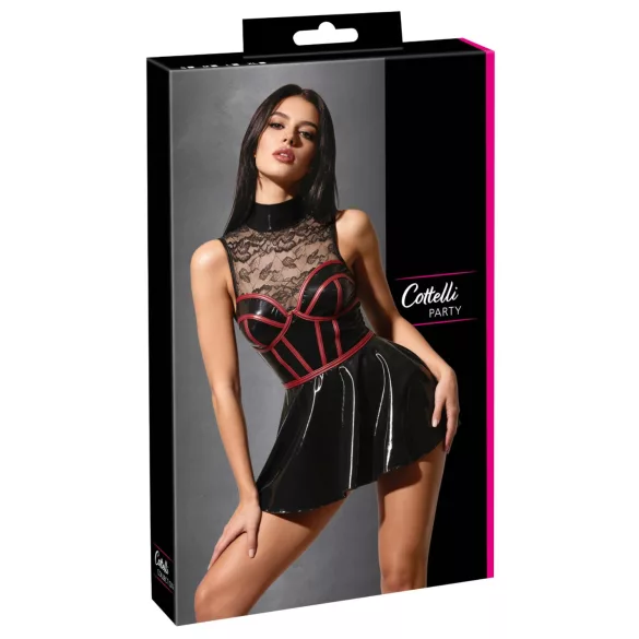 Cottelli - rochie mini din dantelă tip corset (negru) - M