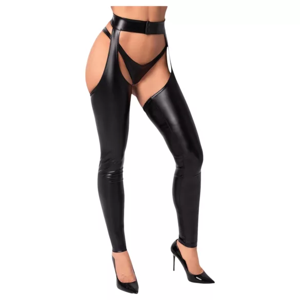 Noir - dres lucios - chaps sexy - negru - M