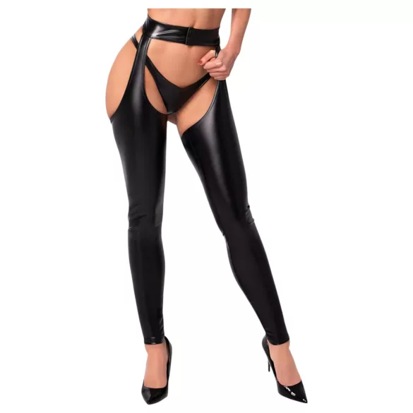 Noir - dres lucios - chaps sexy - negru - L