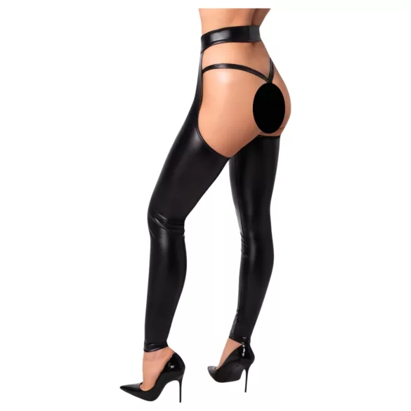 Noir - dres lucios - chaps sexy - negru - L