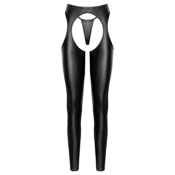 Cottelli - set de pantaloni chaps deschiși și tanga (negru) - M