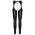 Cottelli - set de pantaloni chaps deschiși și tanga (negru) - M