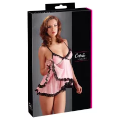 Cottelli - Babydoll sexy cu volane - dantelă neagră - L