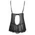 Cottelli - Babydoll lejer, cu volane (negru) - L