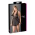 Cottelli Plus Size - Babydoll dantelat și lejer (negru)