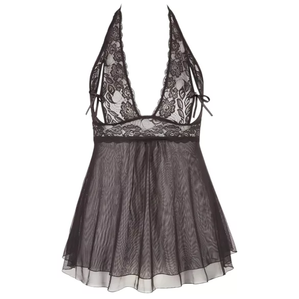 Cottelli Plus Size - babydoll lejer din dantelă - negru