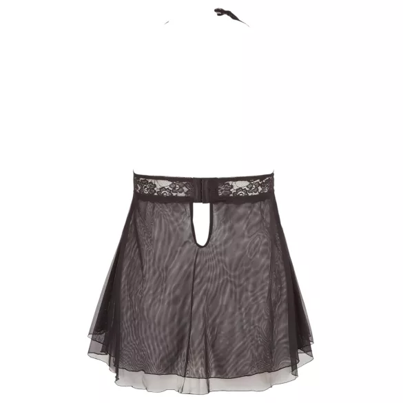 Cottelli Plus Size - babydoll lejer din dantelă - negru - 3XL