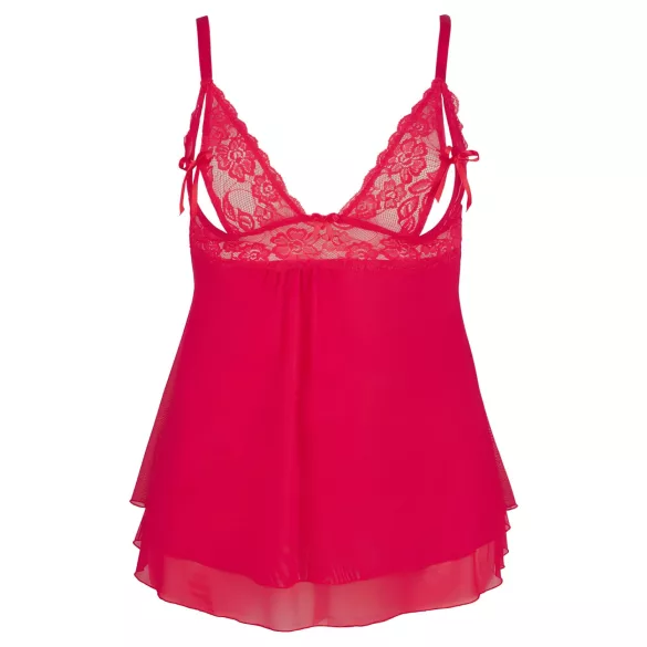 Cottelli - babydoll plus size - dantelă, lejer - roșu - 4XL