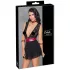 Cottelli Bondage - Babydoll dantelat cu guler (negru)