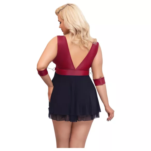 Cottelli Bondage Plus Size - babydoll roșu