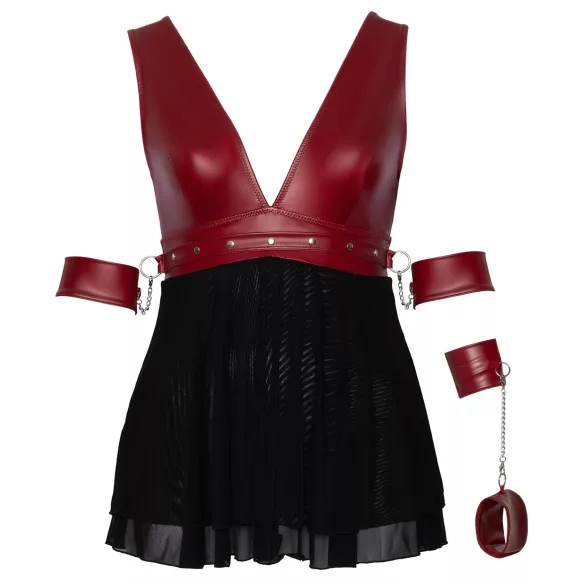 Cottelli Bondage Plus Size - babydoll roșu