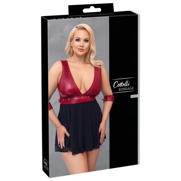 Cottelli Bondage Plus Size - babydoll (roșu) - 3XL