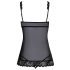 Babydoll negru „Sărutabil” cu deschidere seducătoare - L/XL
