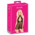 Kissable - babydoll de dantelă neagră, cu guler de sărut. - L/XL
