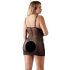 Cottelli Plus Size - Neglijeu din dantelă transparentă (negru)