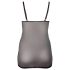 Cottelli Plus Size - Neglijeu din dantelă transparentă (negru)