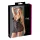 Cottelli Plus Size - babydoll din dantelă transparentă - negru - 3XL