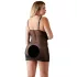 Cottelli Plus Size - babydoll din dantelă transparentă - negru - 3XL