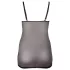 Cottelli Plus Size - babydoll din dantelă transparentă - negru - 3XL