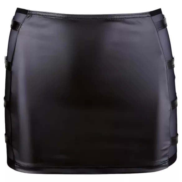 Cottelli - fustă mini lucioasă cu cataramă - negru - L