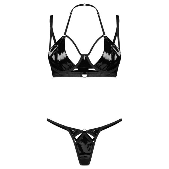 Obsessive - set lenjerie sutien lucios - negru