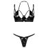 Obsessive - set lenjerie sutien lucios - negru