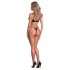 Obsessive - set lenjerie sutien lucios - negru - L/XL