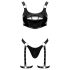Black Level - Set rochie lăcuită (negru)