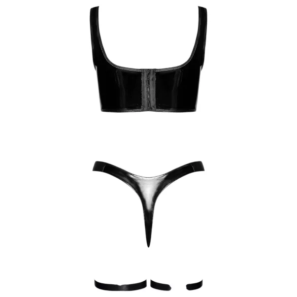 Black Level - set rochie lac neagră - M