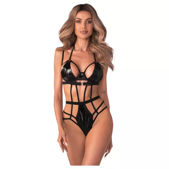 Obsessive - body cu bretele - negru - L/XL