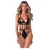 Obsessive - body cu bretele - negru - L/XL