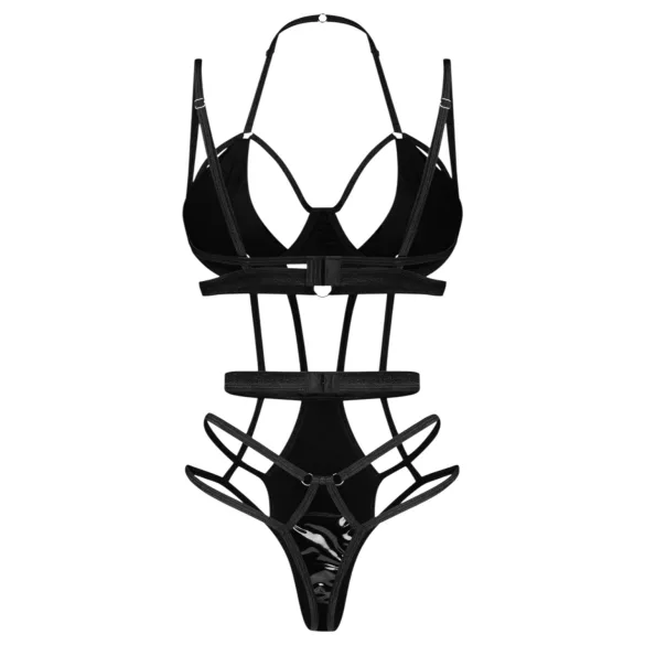 Obsessive - body cu bretele - negru - L/XL