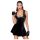 Noir - rochie mini cu volane (neagră)