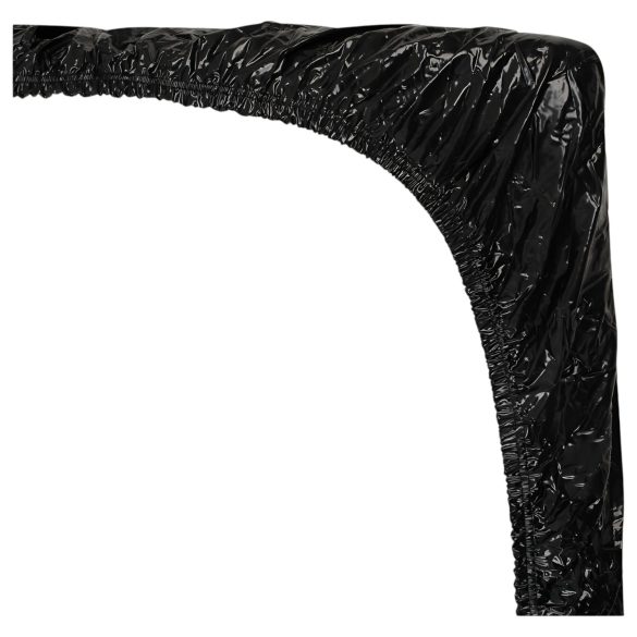 LakkHaus - cearșaf pat latex lucios cu elastic - 160x200 cm - negru
