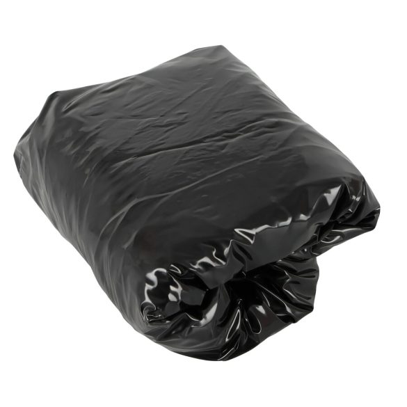 LakkHaus - cearșaf pat latex lucios cu elastic - 160x200 cm - negru